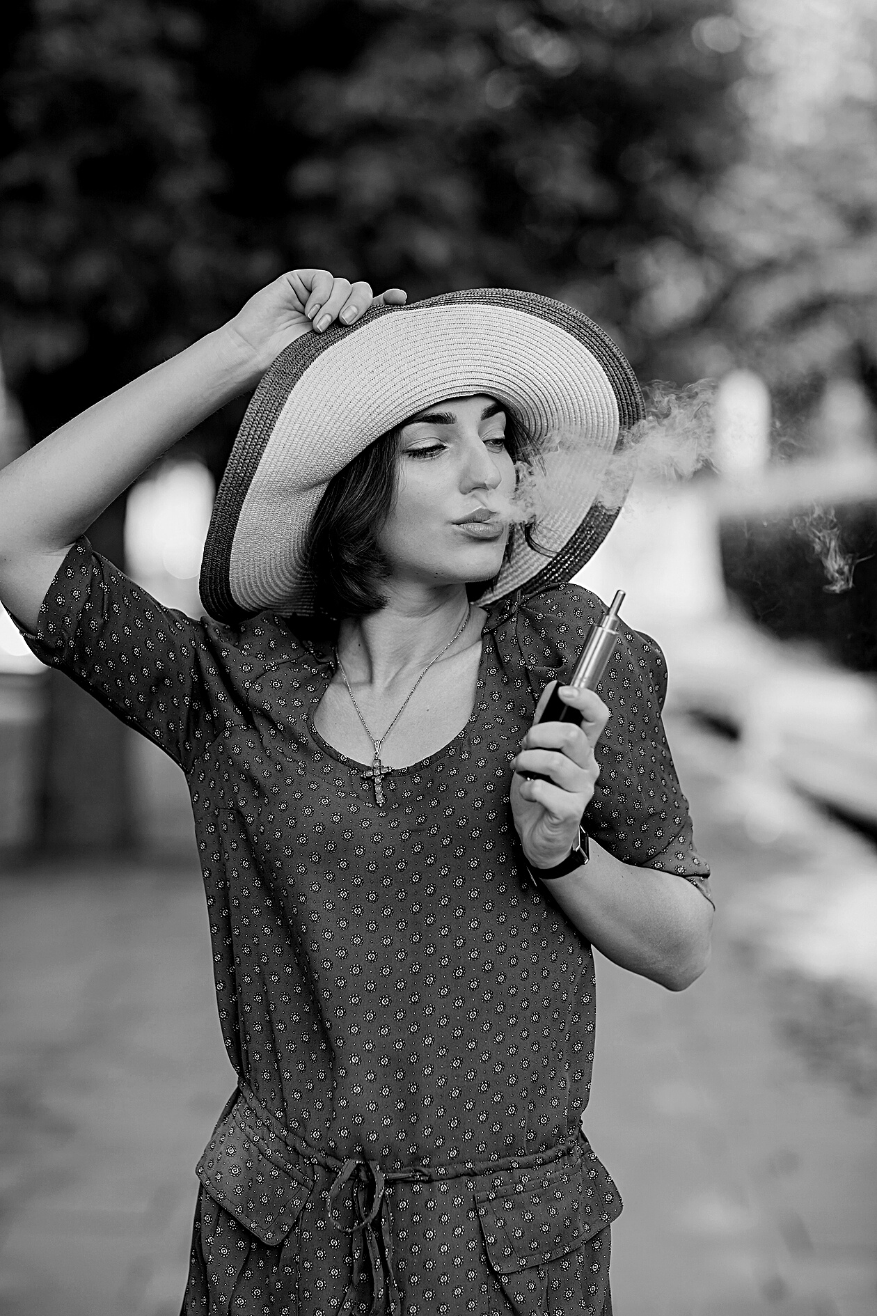 Girl with E-Cigarette